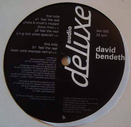 David Bendeth - Feel The Real | Audio Deluxe (delr 005) - main David Bendeth - Feel The Real | Audio Deluxe (delr 005) - main