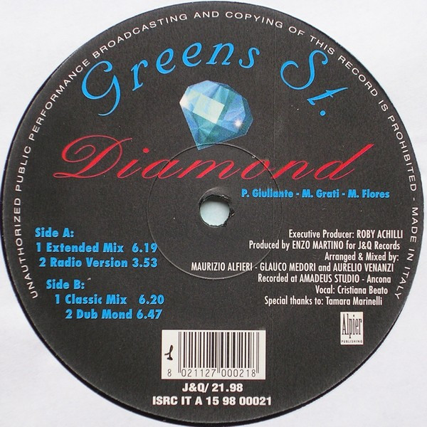 Greens St. - Diamond | J & Q Records (J&Q/ 21.98) - main Greens St. - Diamond | J & Q Records (J&Q/ 21.98) - main