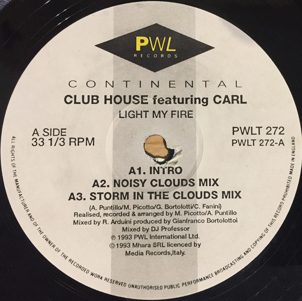 Club House - Light My Fire | PWL Continental (PWLT 272) - 3 Club House - Light My Fire | PWL Continental (PWLT 272) - 3