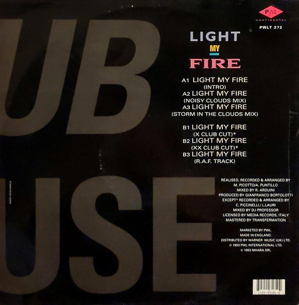 Club House - Light My Fire | PWL Continental (PWLT 272) - 2 Club House - Light My Fire | PWL Continental (PWLT 272) - 2