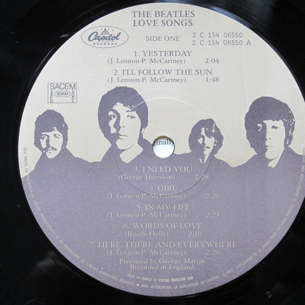 The Beatles - Love Songs | Capitol Records (2 C 154-06550/1) - 4 The Beatles - Love Songs | Capitol Records (2 C 154-06550/1) - 4