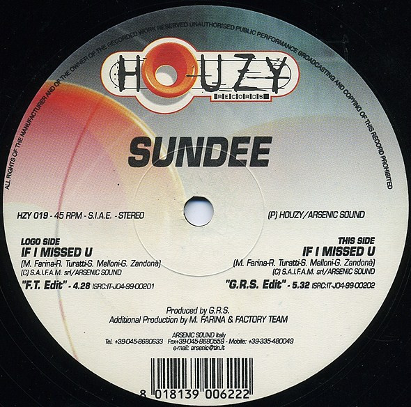 Sundee - If I Missed U | Houzy Records (HZY 019)