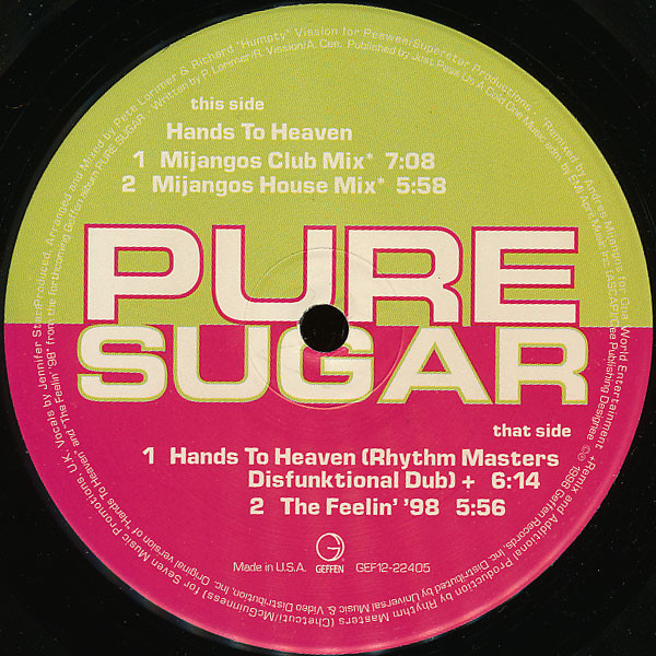 Pure Sugar - Hands To Heaven | Geffen Records (GEF12-22405) - 3 Pure Sugar - Hands To Heaven | Geffen Records (GEF12-22405) - 3