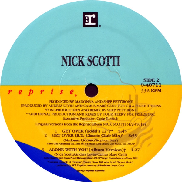 Nick Scotti - Get Over | Reprise Records (0-40711) - 4 Nick Scotti - Get Over | Reprise Records (0-40711) - 4