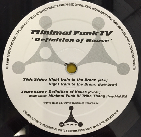Minimal Funk - Definition Of House | Dynamics Records Co. (Dyn 008) - main
