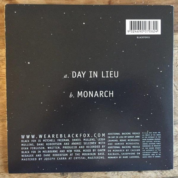 Black Fox - Day In Lieu | Not On Label (BLACKFOX01) - 3