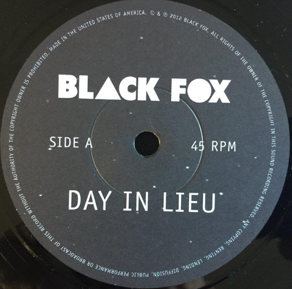 Black Fox - Day In Lieu | Not On Label (BLACKFOX01) - 4