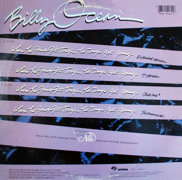 Billy Ocean - When The Going Gets Tough, The Tough Get Going | Jive (JD-1-9431) - 2 Billy Ocean - When The Going Gets Tough, The Tough Get Going | Jive (JD-1-9431) - 2