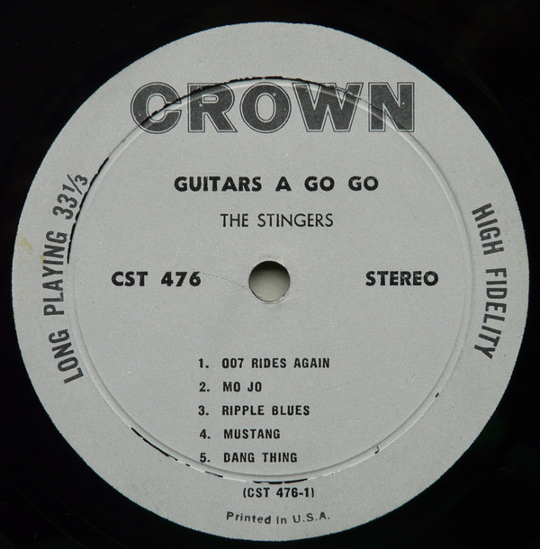 The Stingers - Guitars A Go Go | Crown Records (CST 476) - 3 The Stingers - Guitars A Go Go | Crown Records (CST 476) - 3