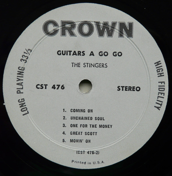 The Stingers - Guitars A Go Go | Crown Records (CST 476) - 4 The Stingers - Guitars A Go Go | Crown Records (CST 476) - 4