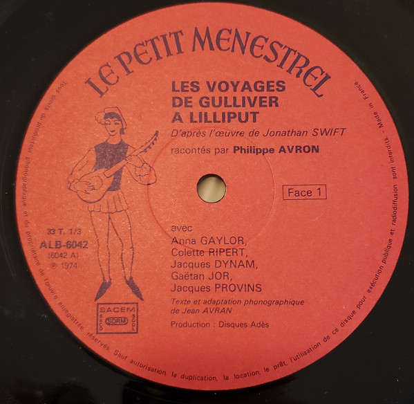Philippe Avron - Les Voyages De Gulliver A Lilliput Et A Brobdingnag | Disques Adès (ALB-6042) - 3