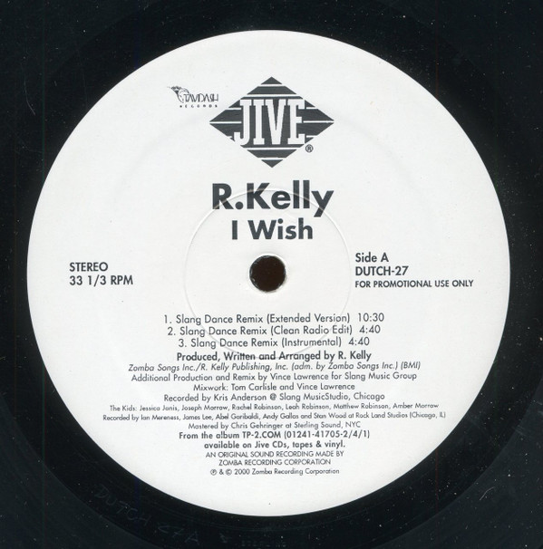 R.Kelly - I Wish (Dance Mixes) | Jive (DUTCH-27)