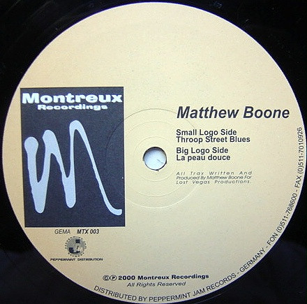 Matthew Boone - Throop Street Blues | Montreux Recordings (MTX 003) - main