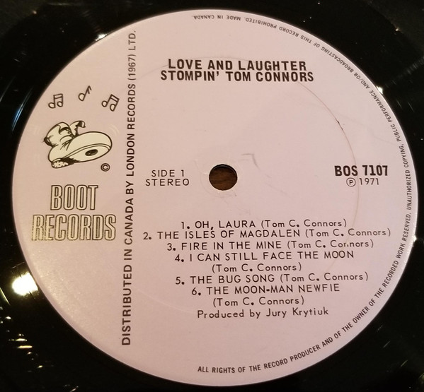 Stompin' Tom Connors - Love & Laughter | Boot Records (BOS 7107) - main