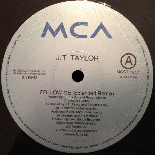 J.T. Taylor - Follow Me | MCA Records (MCST 1617) - 3 J.T. Taylor - Follow Me | MCA Records (MCST 1617) - 3