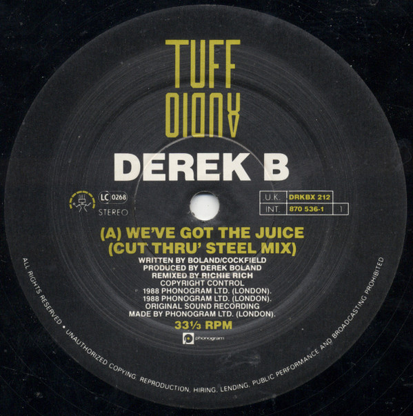 Derek B - We've Got The Juice (Remix) | Tuff Audio (DRKBX 212) - 3 Derek B - We've Got The Juice (Remix) | Tuff Audio (DRKBX 212) - 3