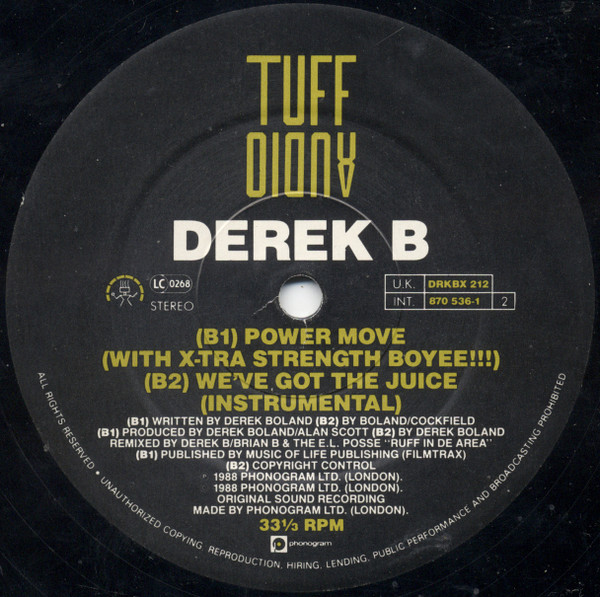 Derek B - We've Got The Juice (Remix) | Tuff Audio (DRKBX 212) - 4 Derek B - We've Got The Juice (Remix) | Tuff Audio (DRKBX 212) - 4