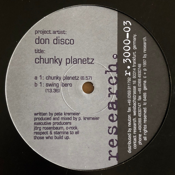Don Disco - Chunky Planetz | Research (r.3000-03)