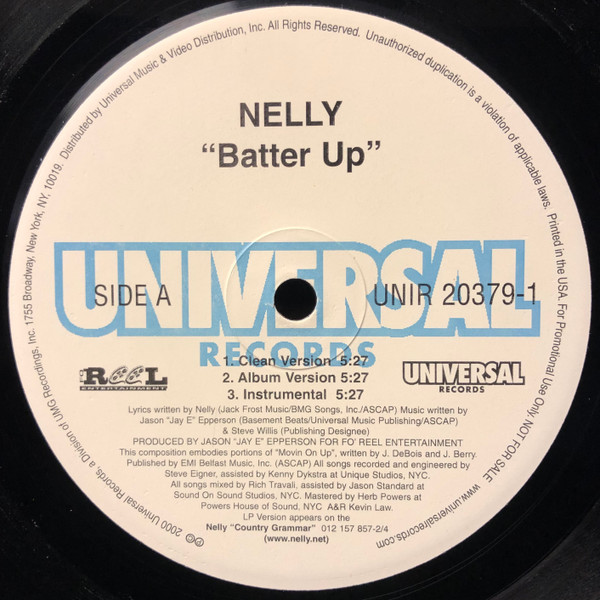 Nelly - Batter Up | Universal Records (UNIR 20379-1) - main