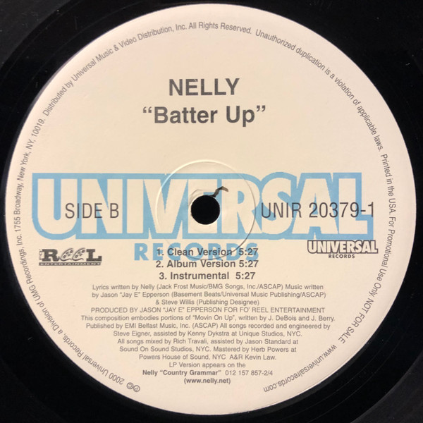 Nelly - Batter Up | Universal Records (UNIR 20379-1) - 2