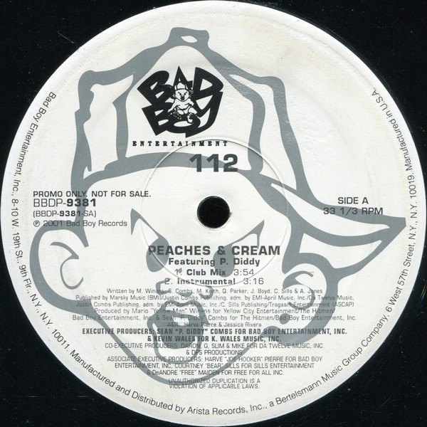 112 - Peaches & Cream (Featuring P. Diddy) | Bad Boy Entertainment (BBDP-9381)