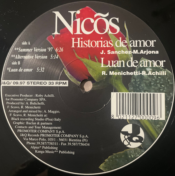 Nicos - Historias De Amor | J & Q Records (J&Q / 09.97) - 3