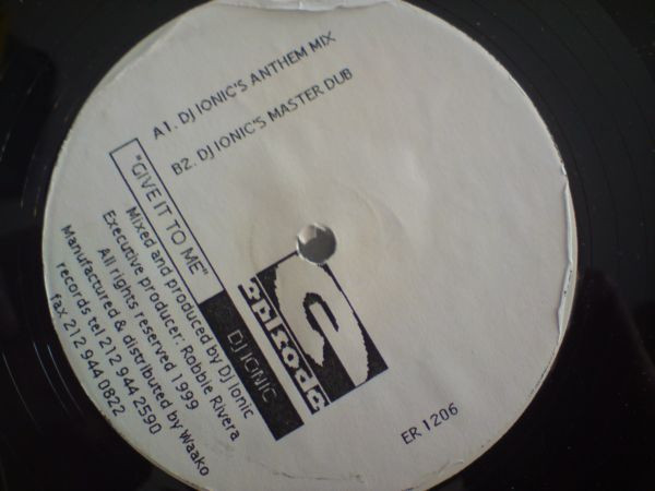 DJ Ionic - Give It To Me | Episode Records (ER 1206) - 4