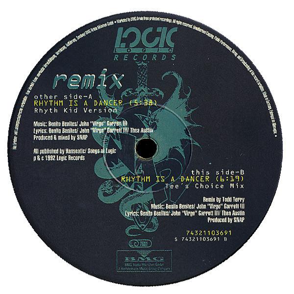 Snap! - Rhythm Is A Dancer (Remix) | Logic Records (LOC 86) - 3