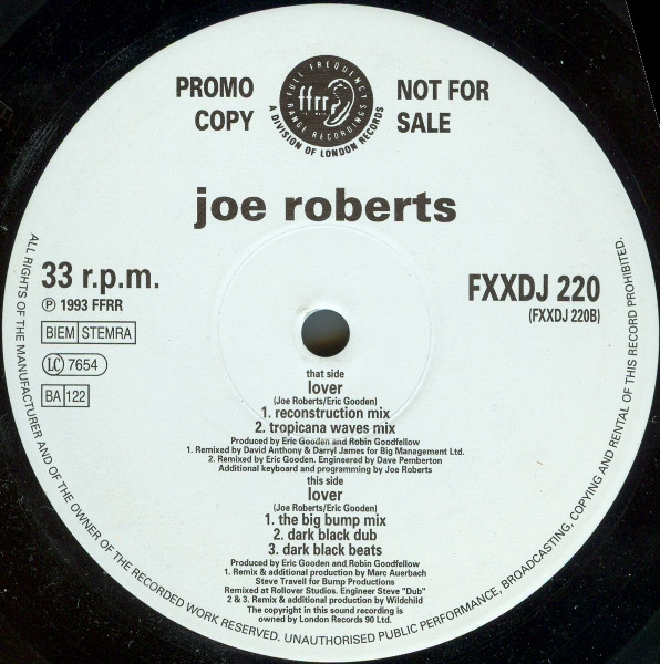 Joe Roberts - Lover | FFRR (FXXDJ 220) - main