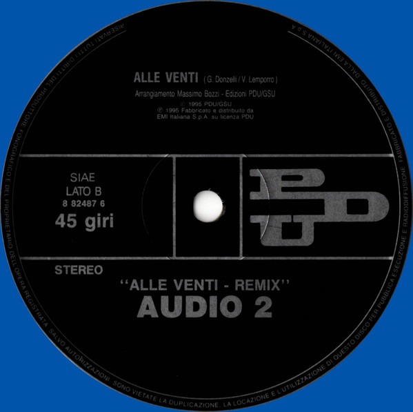 Audio 2 - Alle Venti... Remix | PDU (8 82487 6 1) - 4