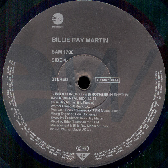 Billie Ray Martin - Imitation Of Life | EastWest (SAM 1736) - 4