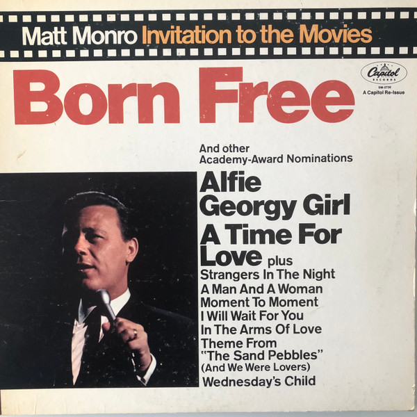 Matt Monro - Born Free (Invitation To The Movies) | Capitol Records (SM 2730)