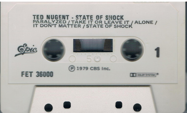 Ted Nugent - State Of Shock | Epic (FET 36000) - 2