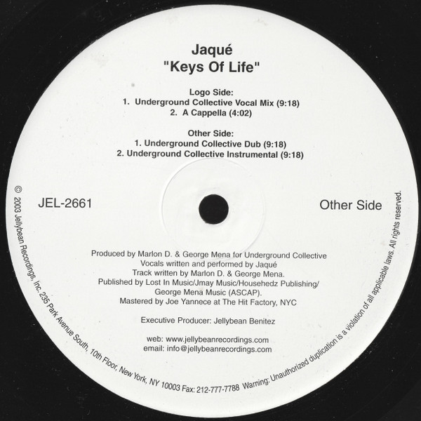 Jaquita - Keys Of Life | Jellybean Recordings (JEL-2661-1) - 2 Jaquita - Keys Of Life | Jellybean Recordings (JEL-2661-1) - 2