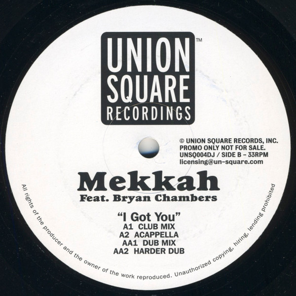 Mekkah Feat. Bryan Chambers - I Got You | Union Square Music (UNSQ004DJ) - main Mekkah Feat. Bryan Chambers - I Got You | Union Square Music (UNSQ004DJ) - main