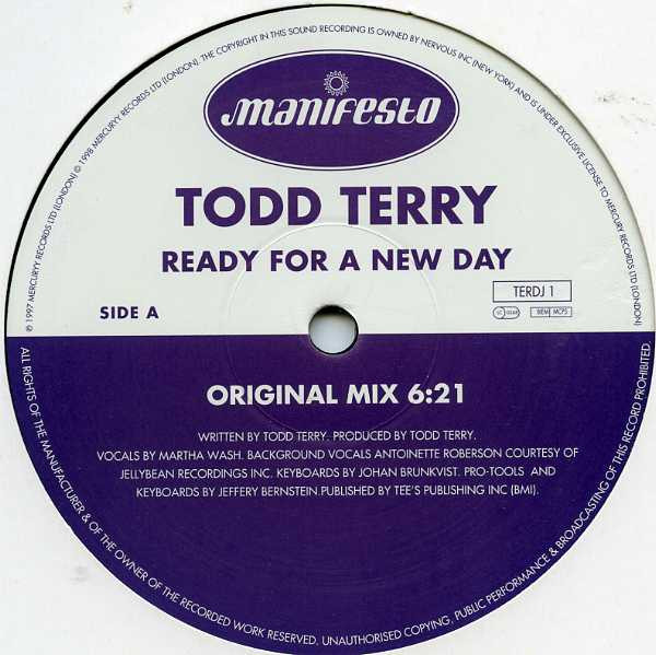 Todd Terry - Ready For A New Day | Manifesto (TERDJ 1/TERDJ 2) - 2 Todd Terry - Ready For A New Day | Manifesto (TERDJ 1/TERDJ 2) - 2