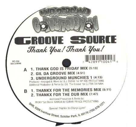 Groove Source - Thank You! Thank You! | Underground Construction (UC-104)
