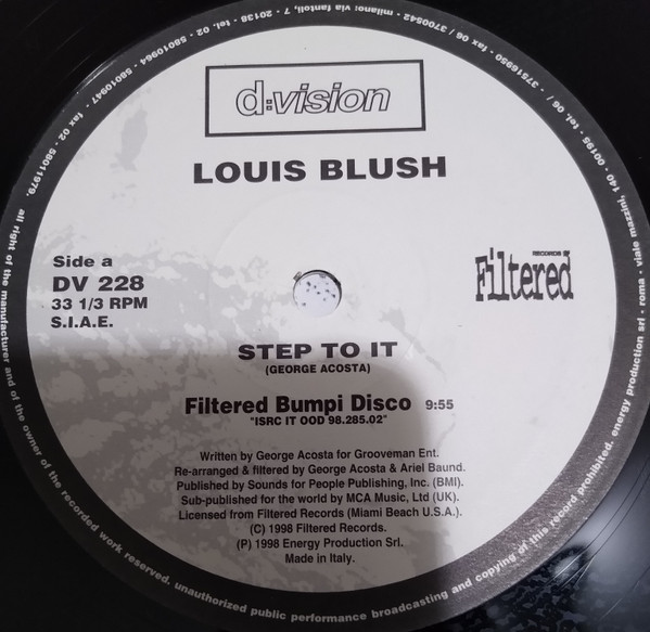Louis Blush - Step To It | D:Vision Records (DV 228) - 3