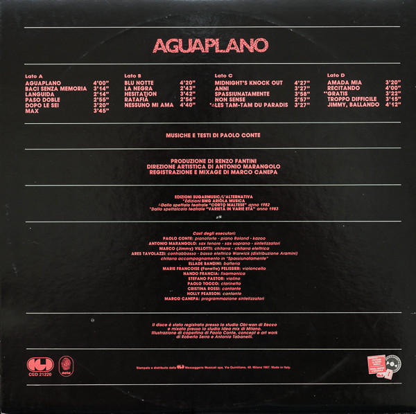 Paolo Conte - Aguaplano | CGD (21220) - 4 Paolo Conte - Aguaplano | CGD (21220) - 4