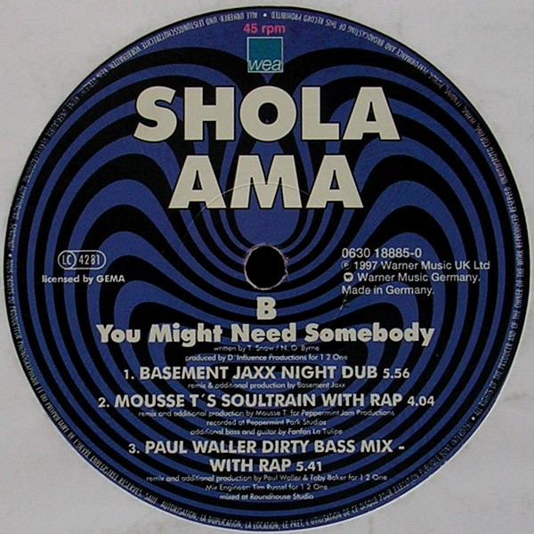 Shola Ama - You Might Need Somebody | WEA (0630 18885-0) - 4 Shola Ama - You Might Need Somebody | WEA (0630 18885-0) - 4