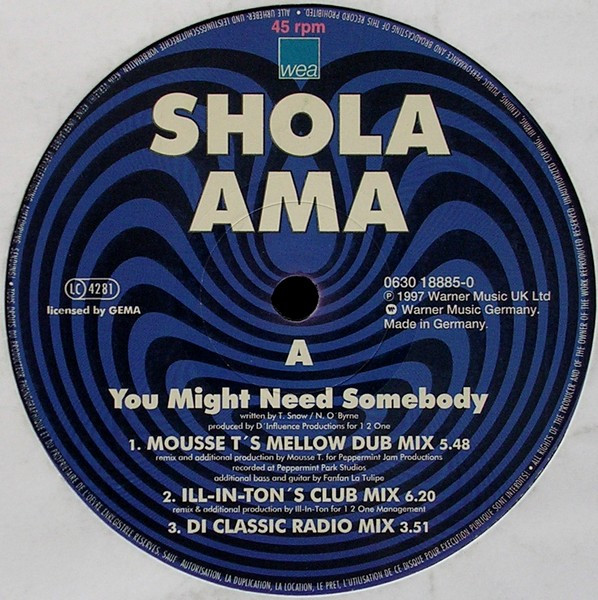 Shola Ama - You Might Need Somebody | WEA (0630 18885-0) - 3 Shola Ama - You Might Need Somebody | WEA (0630 18885-0) - 3