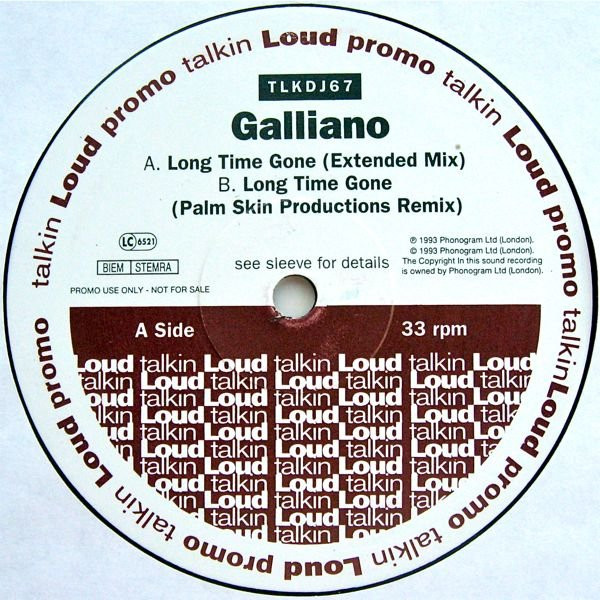 Galliano - Long Time Gone | Talkin' Loud (TLKDJ67) - 3
