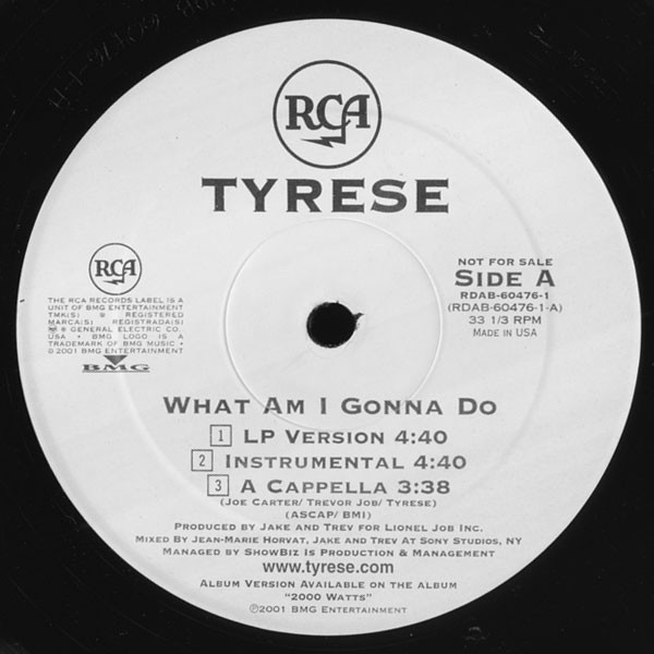 Tyrese - What Am I Gonna Do / Off The Heezy | RCA (RDAB-60476-1) - 2 Tyrese - What Am I Gonna Do / Off The Heezy | RCA (RDAB-60476-1) - 2