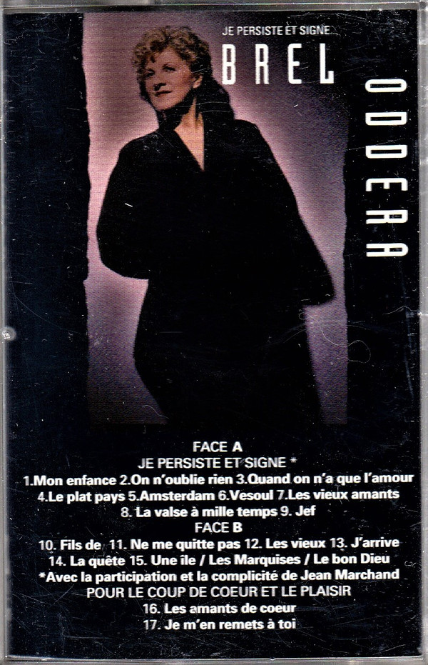 Oddera - Je Persiste Et Signe... Brel | PRO Music (PRO4-9101) - main Oddera - Je Persiste Et Signe... Brel | PRO Music (PRO4-9101) - main
