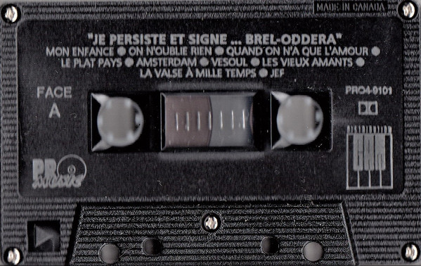 Oddera - Je Persiste Et Signe... Brel | PRO Music (PRO4-9101) - 3 Oddera - Je Persiste Et Signe... Brel | PRO Music (PRO4-9101) - 3