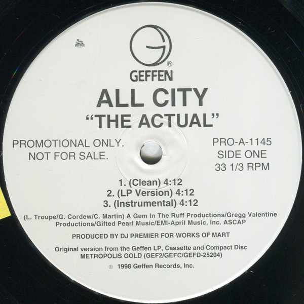 All City - The Actual / Priceless | Geffen Records (PRO-A-1145) - 3