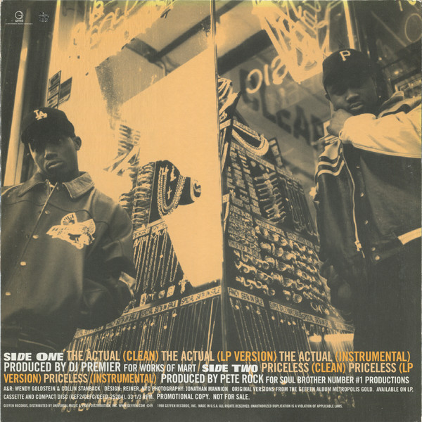 All City - The Actual / Priceless | Geffen Records (PRO-A-1145) - 2