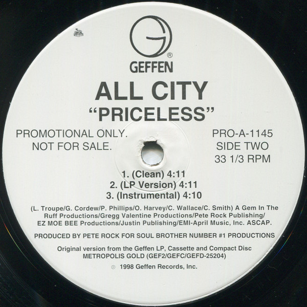 All City - The Actual / Priceless | Geffen Records (PRO-A-1145) - 4
