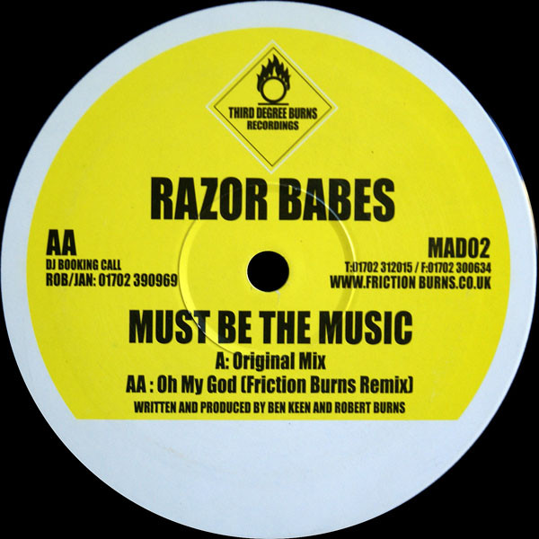 Razor Babes - Must Be The Music | Third Degree Burns Recordings (MAD 02)
