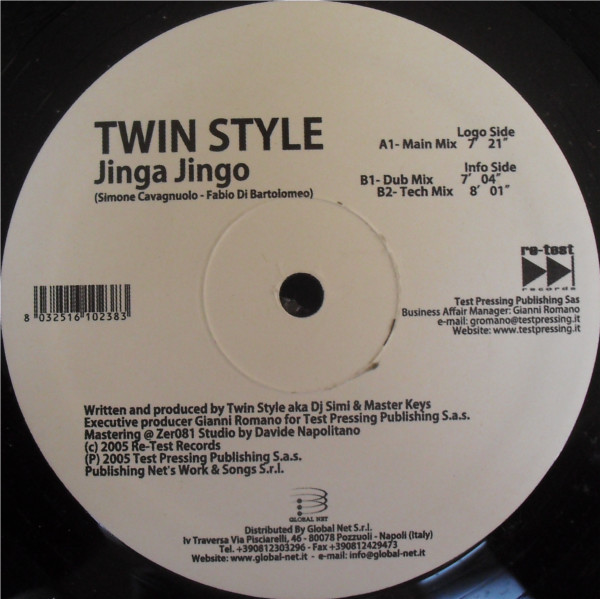 Twin Style - Jinga Jingo | Re-Test Records (re-test 013 Mix 2005)